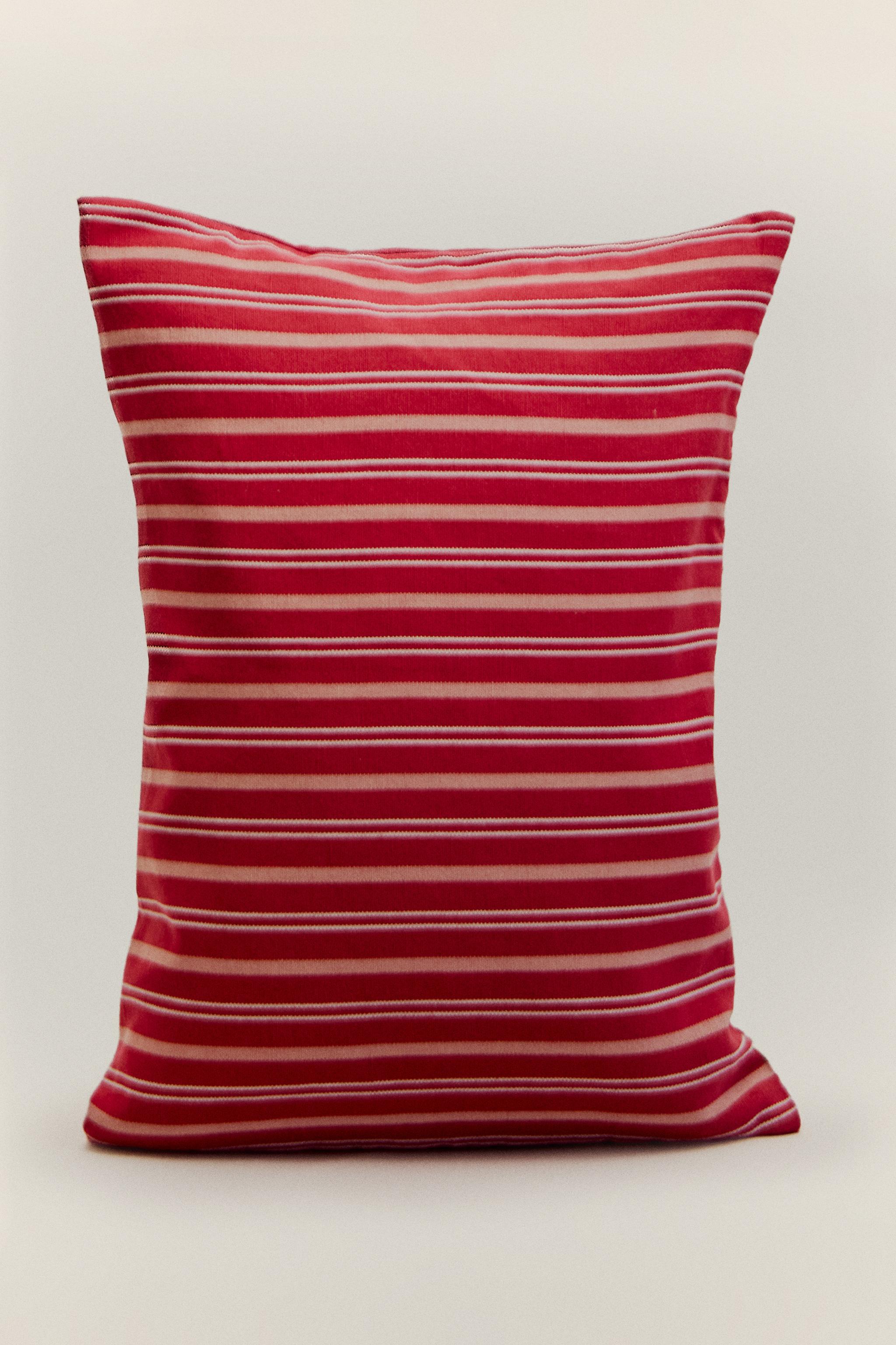 STRIPED THROW PILLOW COVER