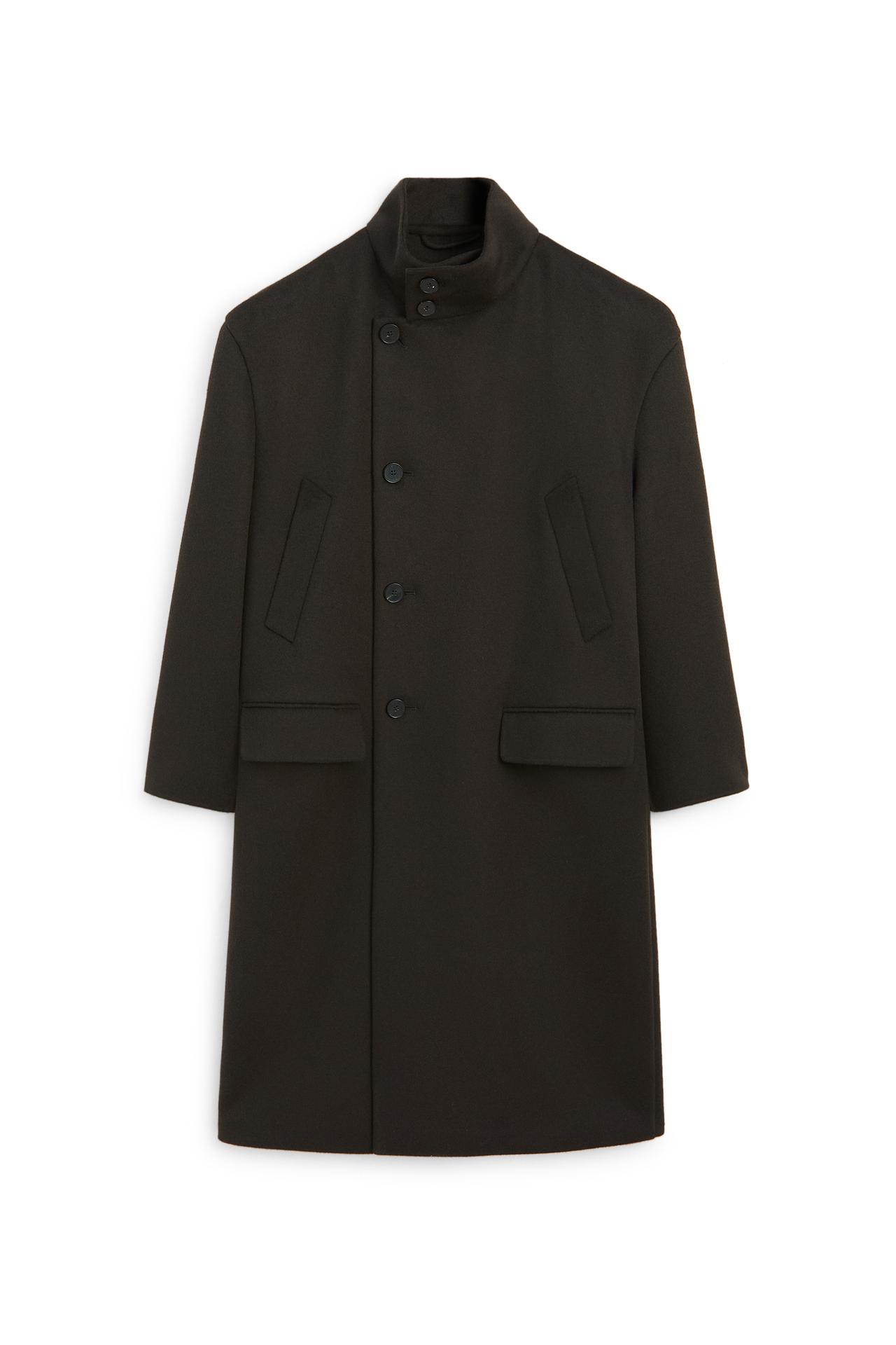 Long wool coat with pockets - LIMITED EDITION — Dark brown