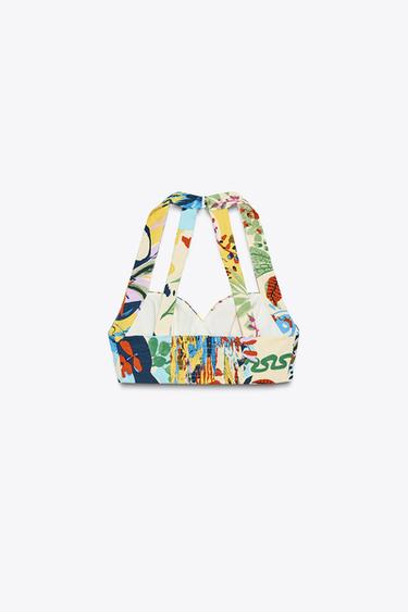 PRINTED CROP TOP - Multicoloured by Zara - Image 5