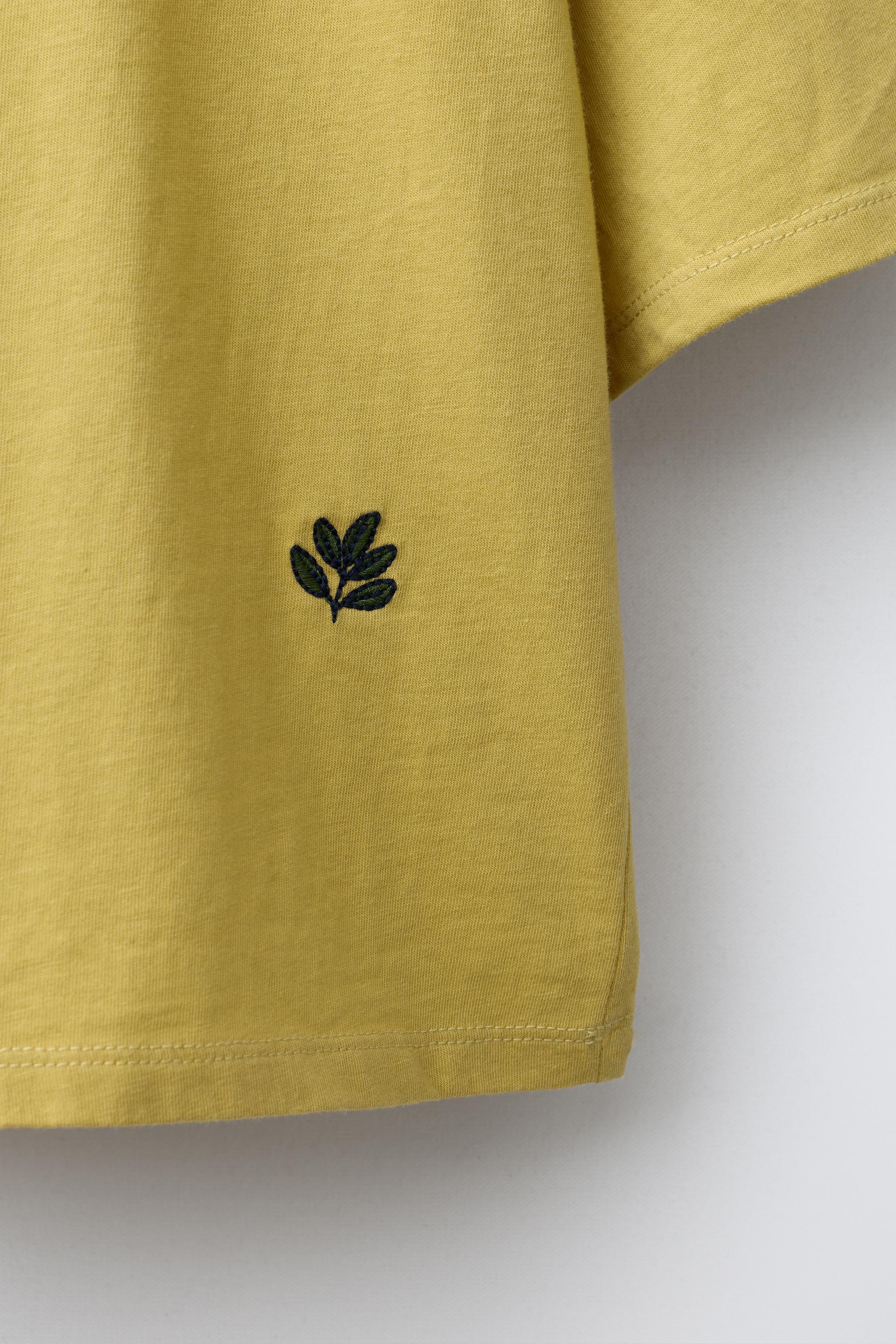 BIRD EMBROIDERED T-SHIRT - Mustard | ZARA United States
