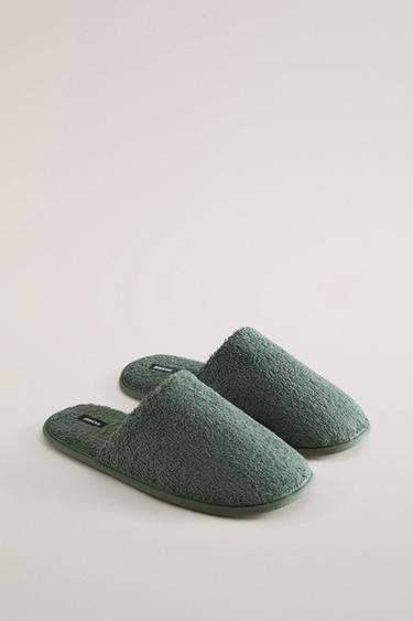 BATH TOWEL SLIPPERS — Khaki Green 2