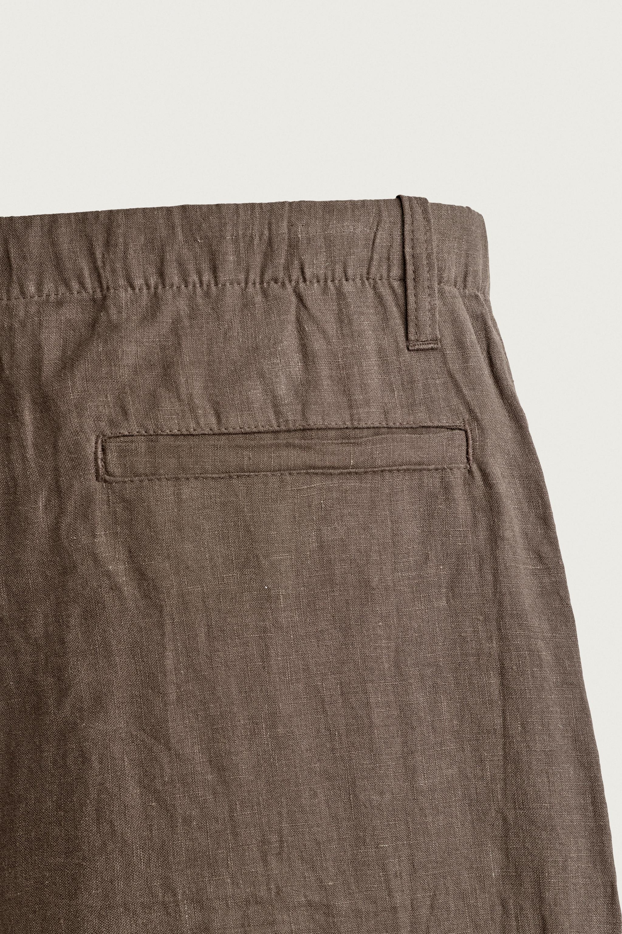 100% LINEN RELAXED FIT PANTS