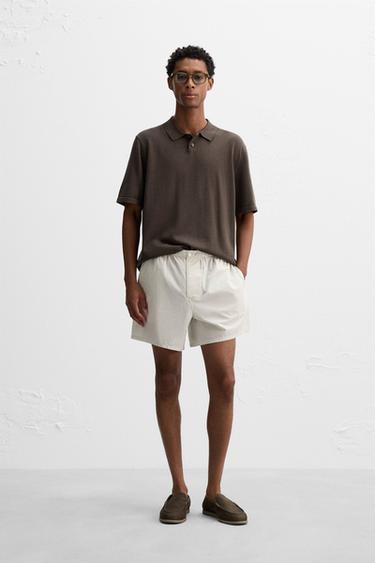 BERMUDA RAYAS ALGODÓN - CÁÑAMO - Rayas de Zara
