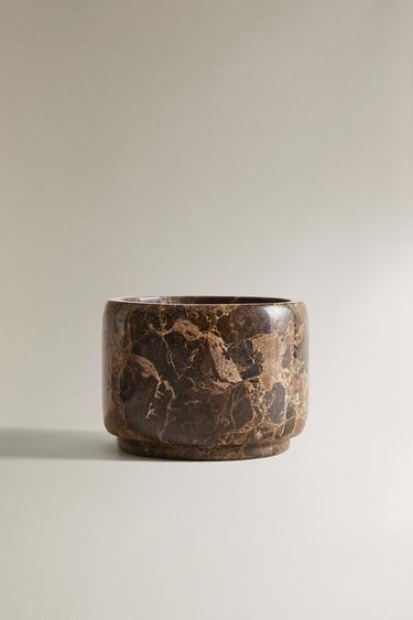 TRAY AND MARBLE BOWL SET - Brown by Zara - Image 2