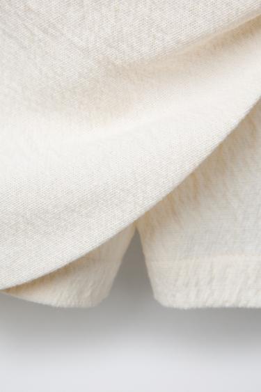 TEXTURED WRAP BERMUDA SKORT - Ecru by Zara - Image 3