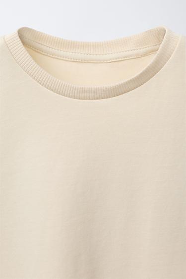 T-SHIRT UNI INTERLOCK - Beige de Zara - Image 2