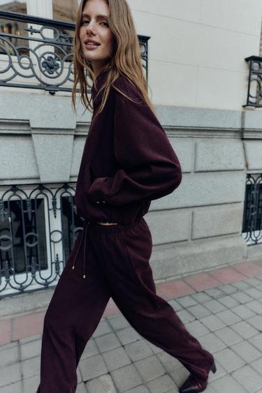 ENSEMBLE : BLOUSON BOMBER ET PANTALON LARGE - 288 de Zara - Image 2