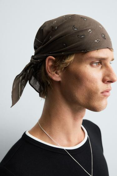 BANDANA IMPRIMÉ PAISLEY - Marron de Zara - Image 1