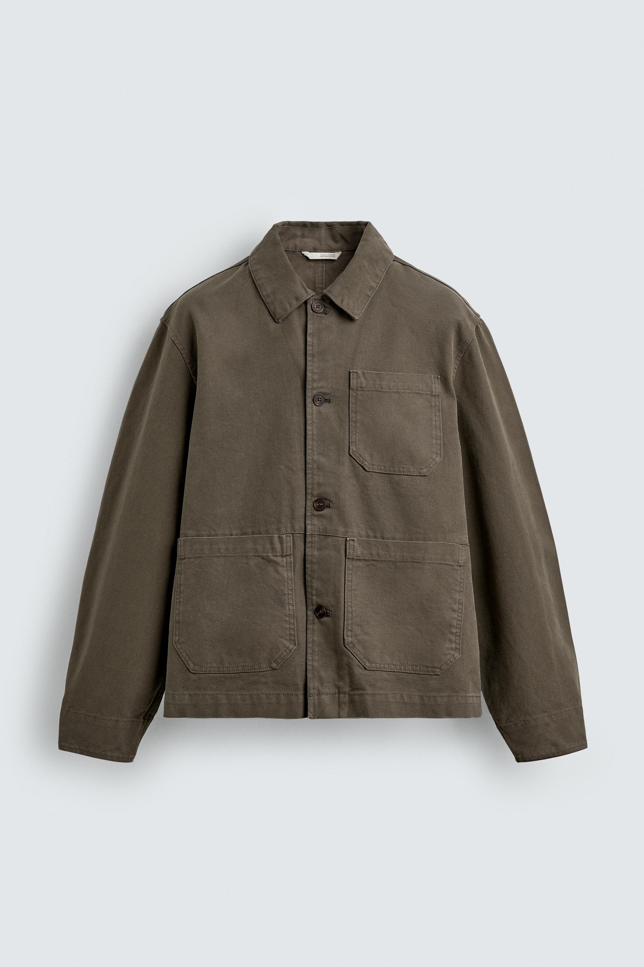 WASHED CANVAS RELAXED FIT OVERSHIRT