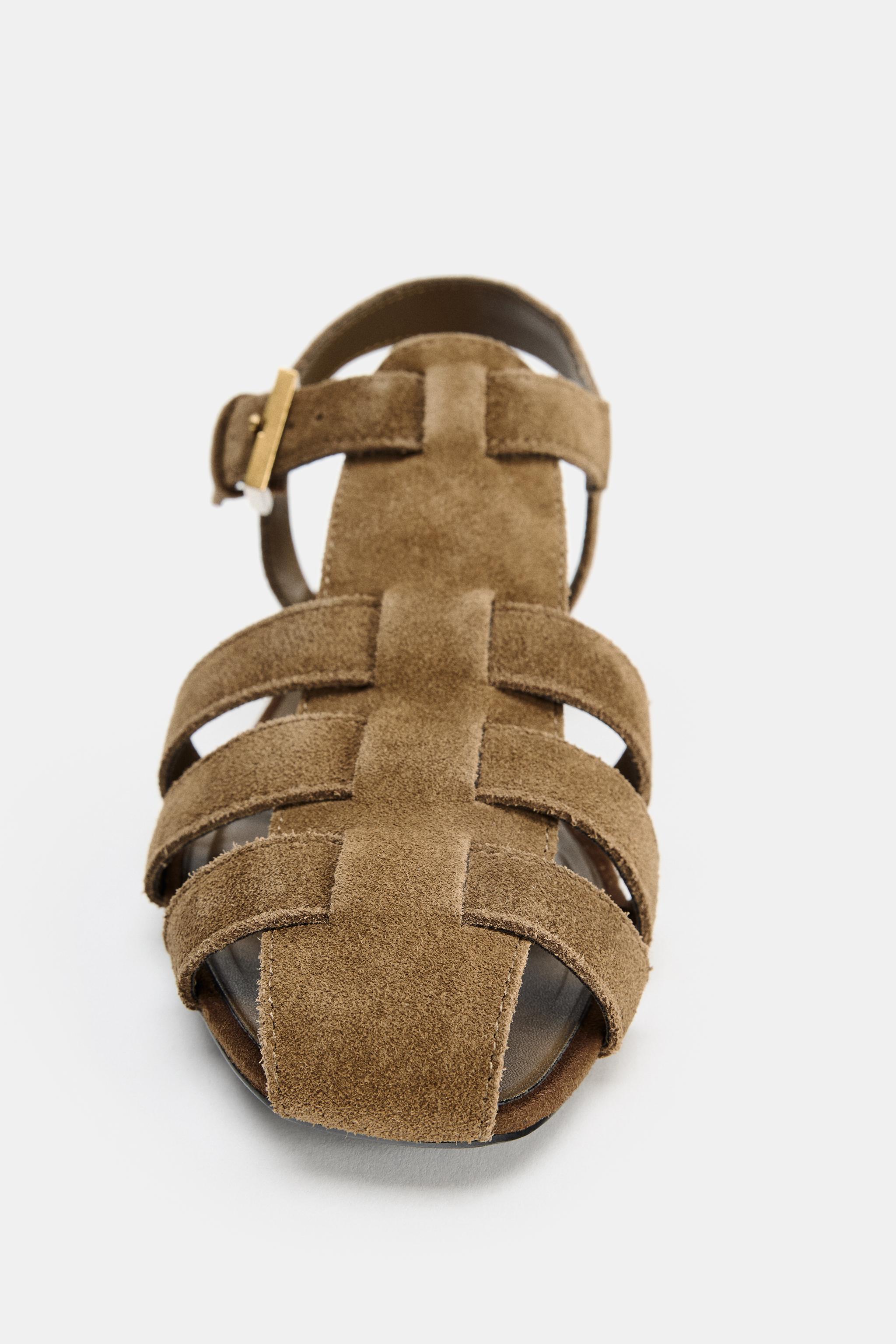 SPLIT SUEDE FISHERMAN SANDALS