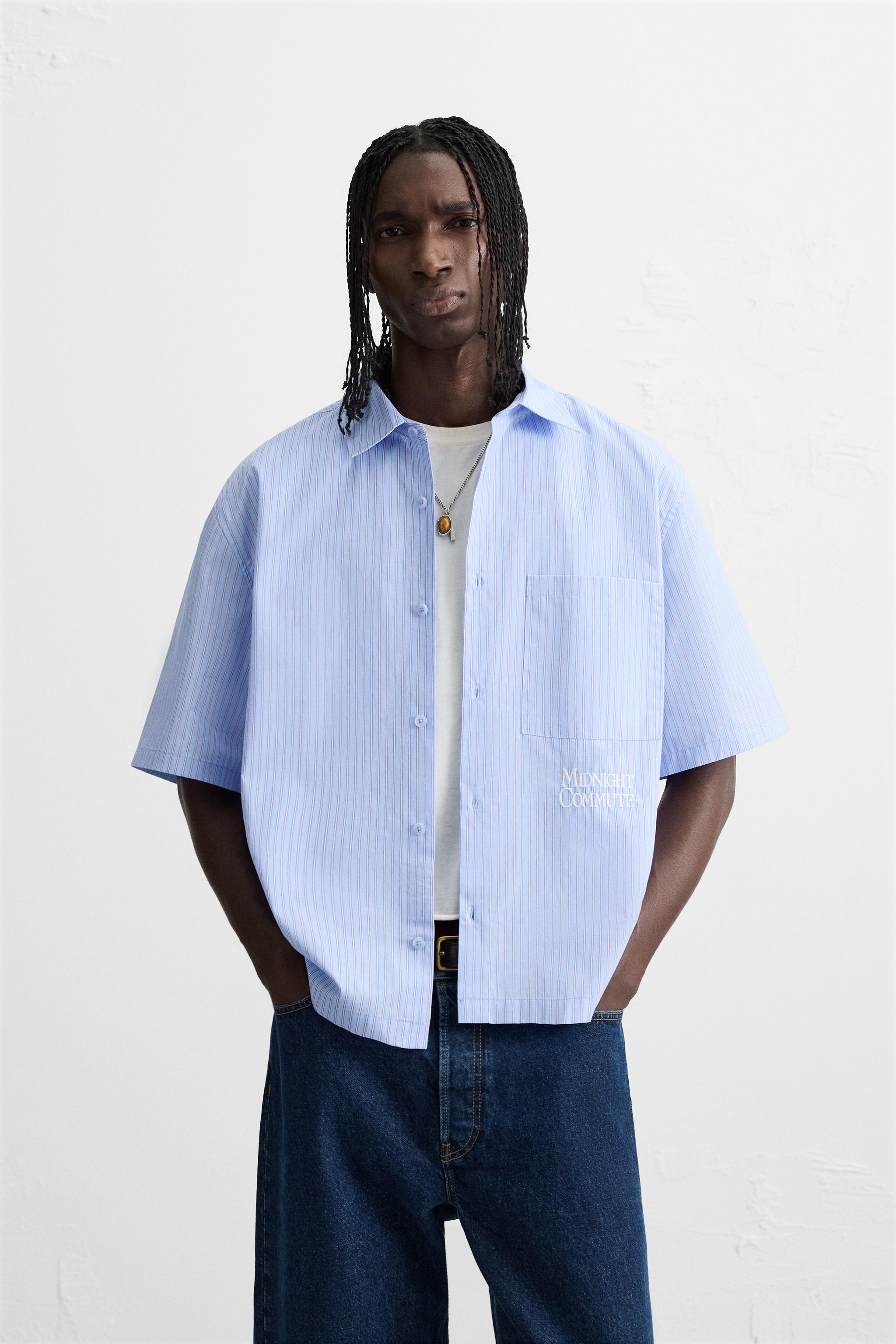 STRIPED TEXT SHIRT