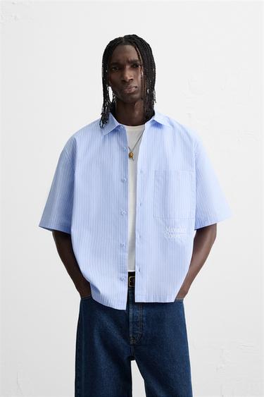 TEXT STRIPE SHIRT - Stripes by Zara - Image 1