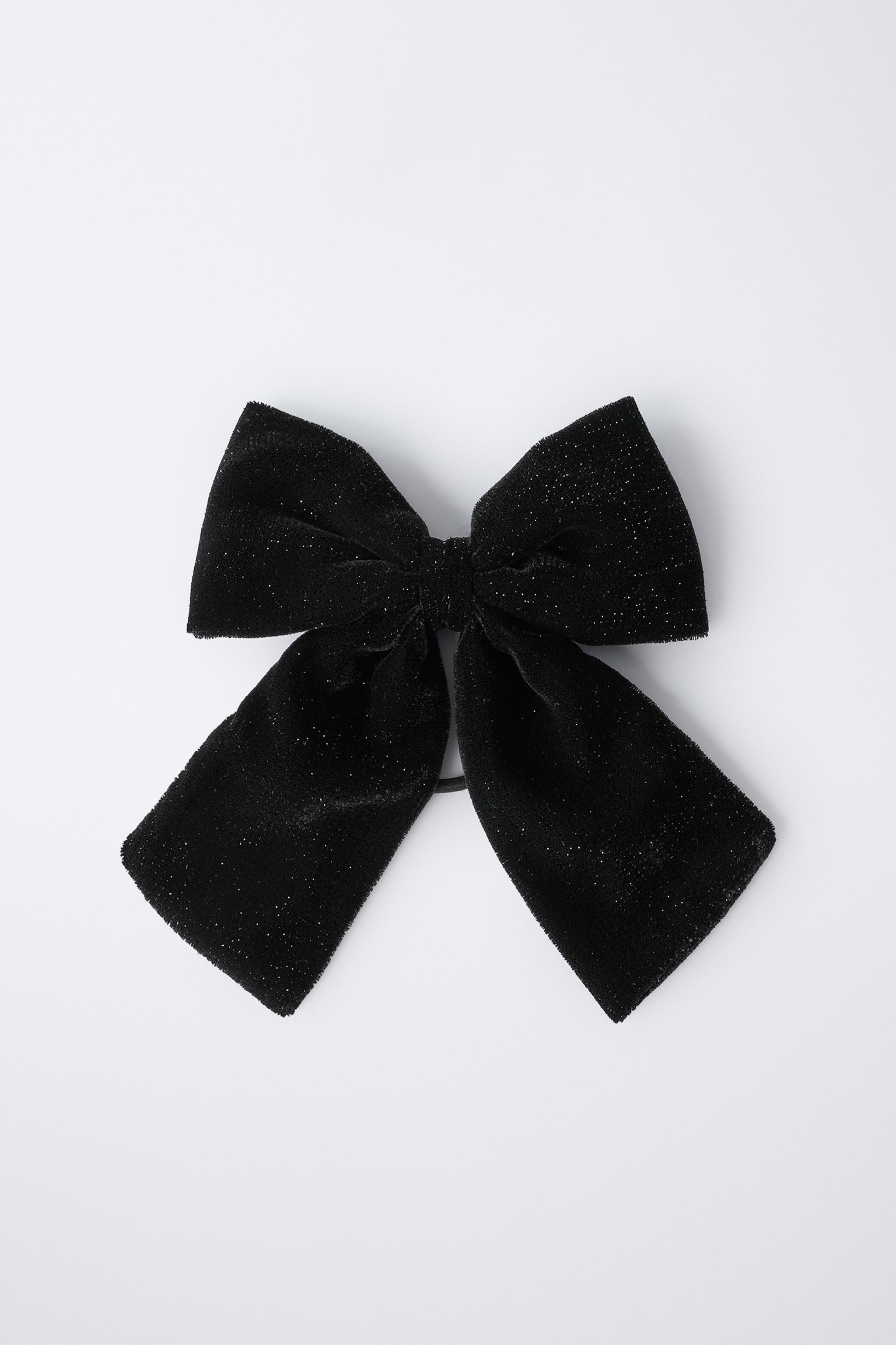 SPARKLY VELVET BOW HAIR TIE