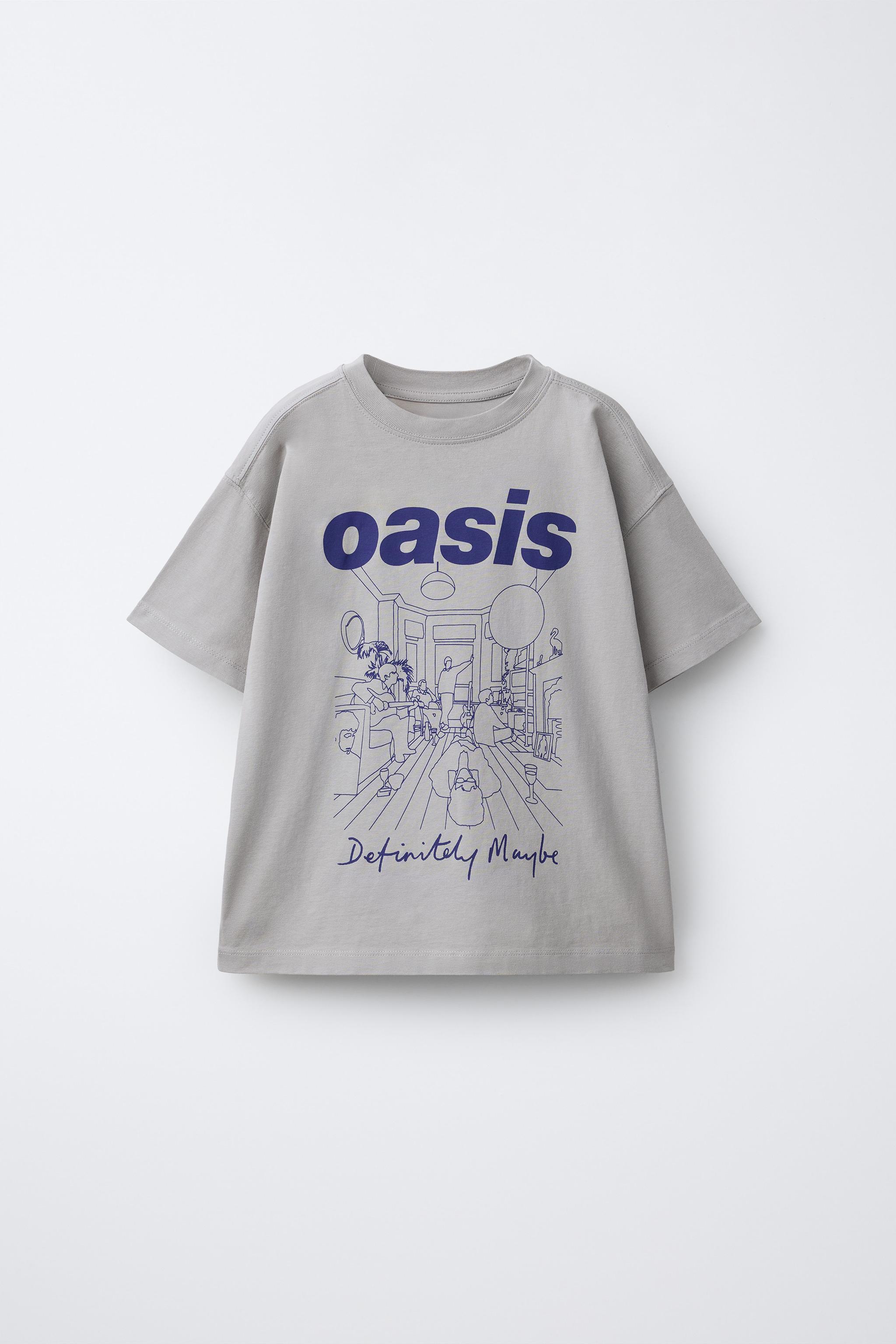 OASIS 9 プリント Tシャツ Mサイズ グレー OASIS ®プリントTシャツ - グレー | ZARA Japan / 日本