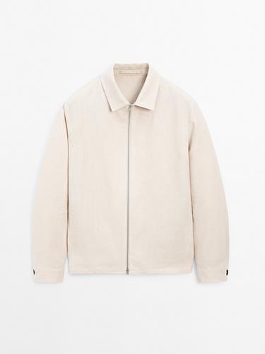 Blouson léger 100 % lin - Sable de Zara
