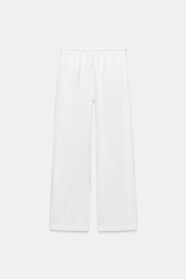 PANTALON AVEC LIN ZW COLLECTION - Blanc de Zara - Image 5