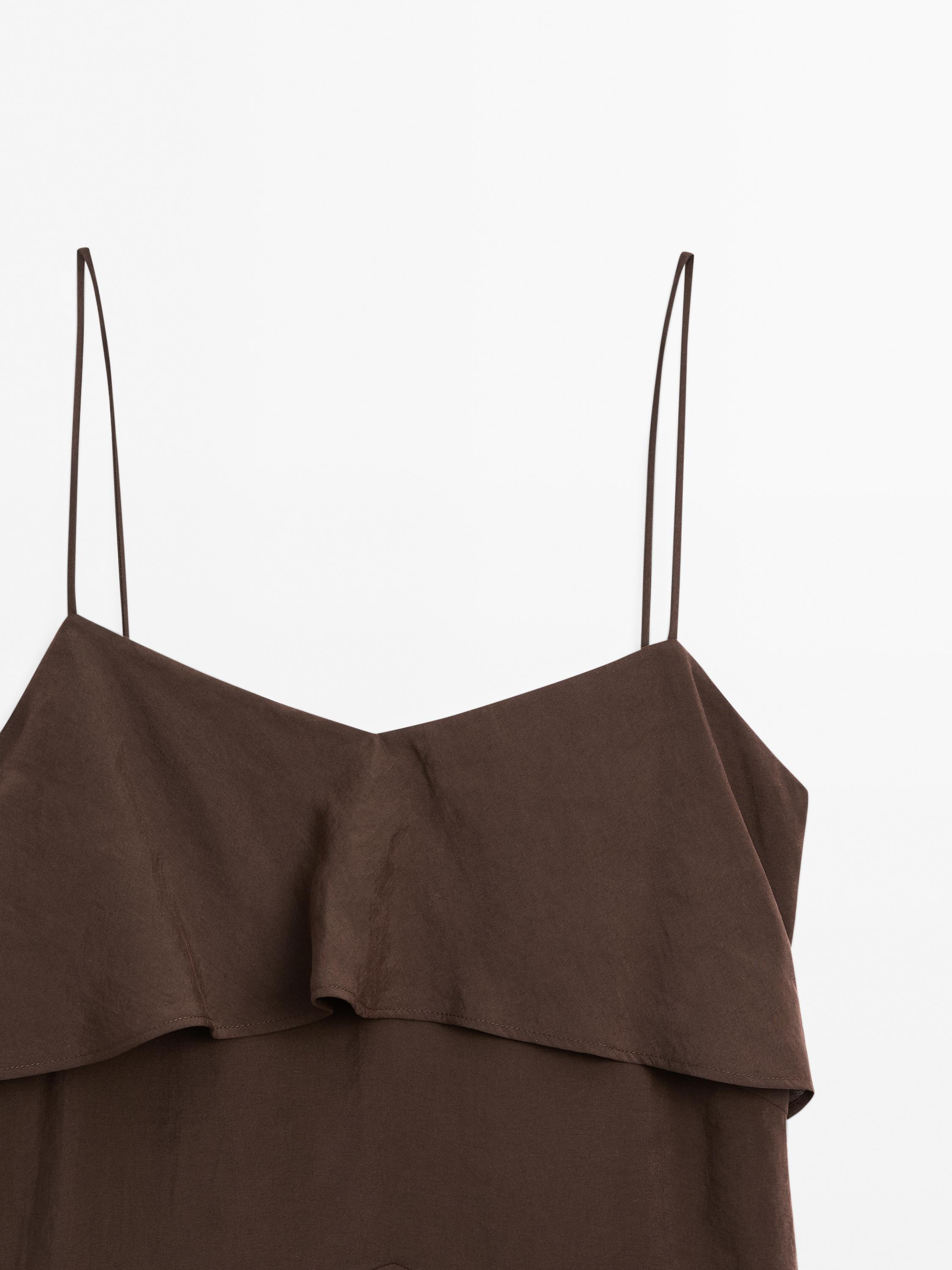 Robe longue à volants