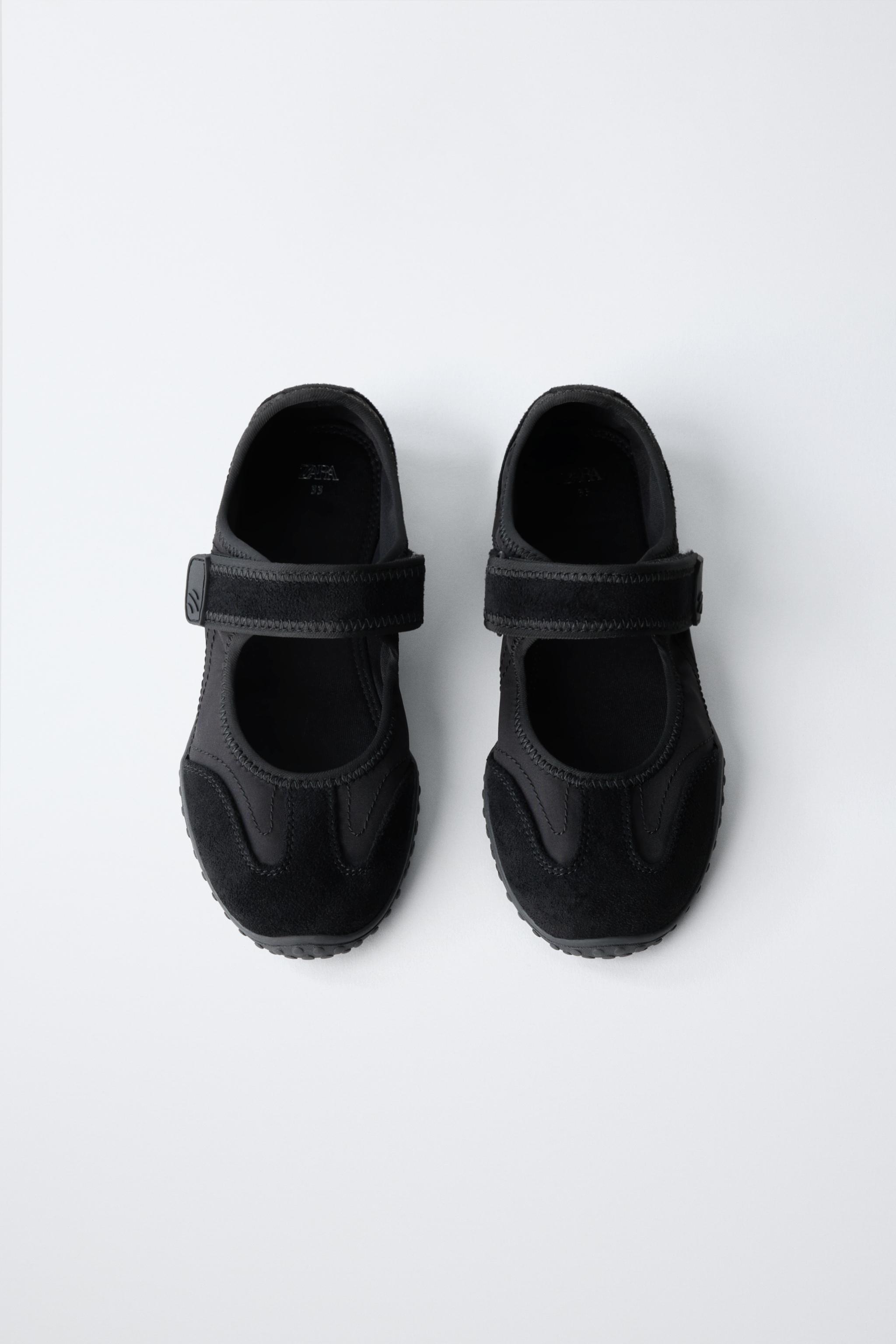 Обувь Zara MULTI-PIECE SPORTY BALLET FLATS — фото 5