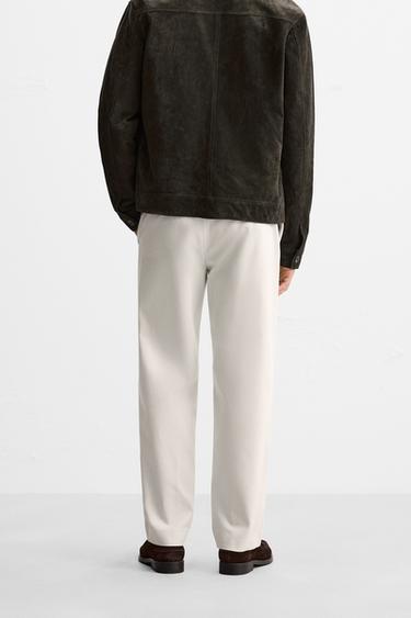 TEXTURED TROUSERS - Ecru by Zara - Image 2