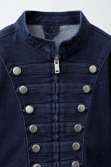 VESTE EN JEAN À BRANDEBOURGS - Bleu de Zara - Image 2