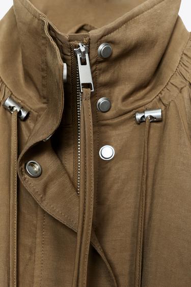 VESTE BOMBER FLUIDE ZW COLLECTION - Marron / Taupe de Zara - Image 6
