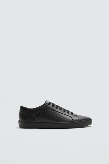 LEATHER TRAINERS - Black by Zara
