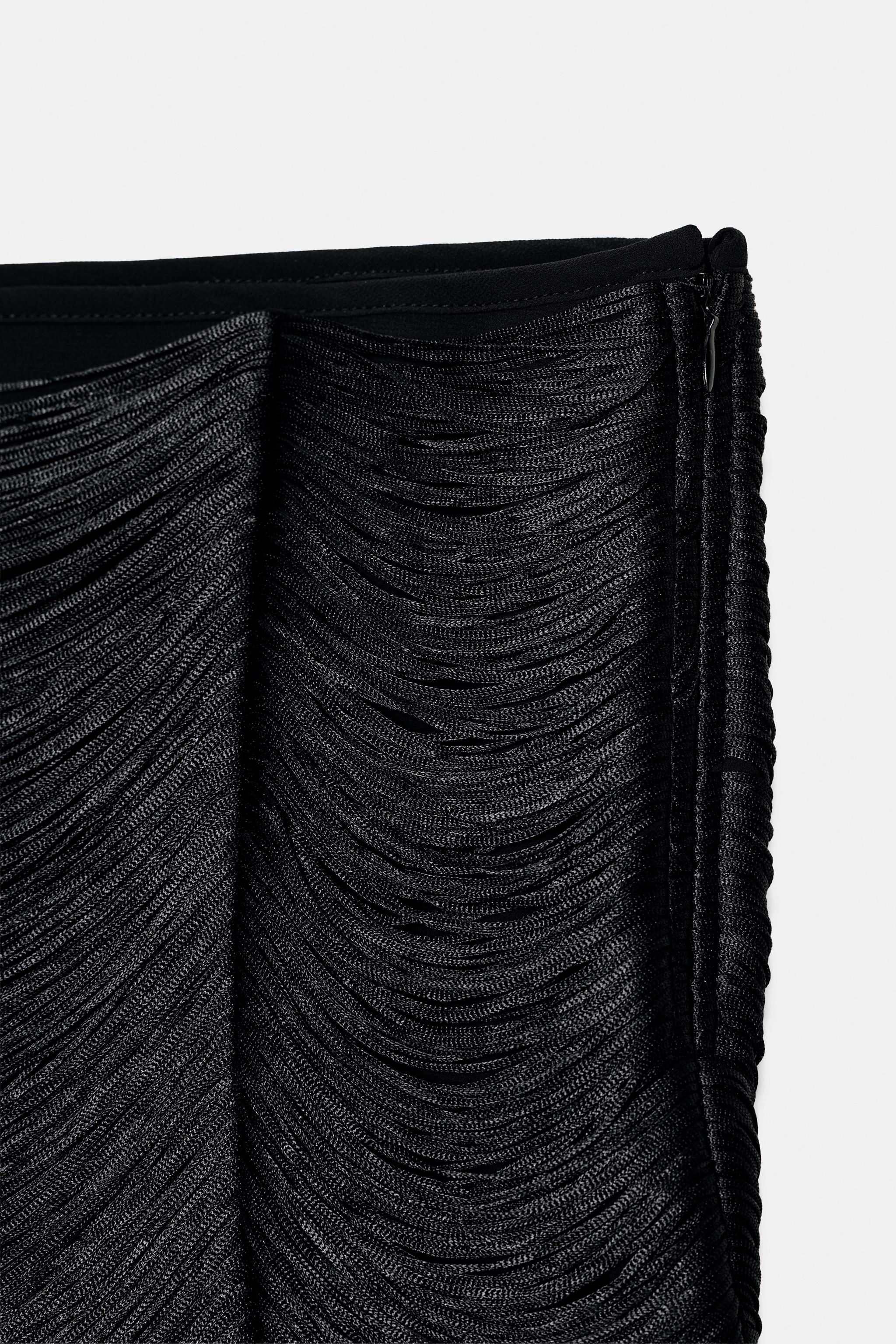 FRINGED MINI SKIRT