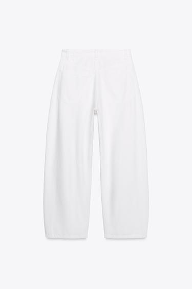 JEAN TRF BAGGY BALLOON TAILLE NORMALE - Blanc de Zara - Image 7