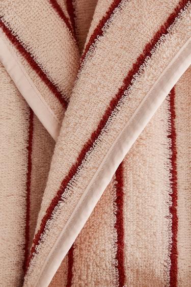 CHILDREN'S STRIPED VELOUR BATHROBE - Pink by Zara - Image 4