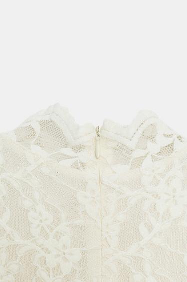 LONG LACE DRESS - Ecru by Zara