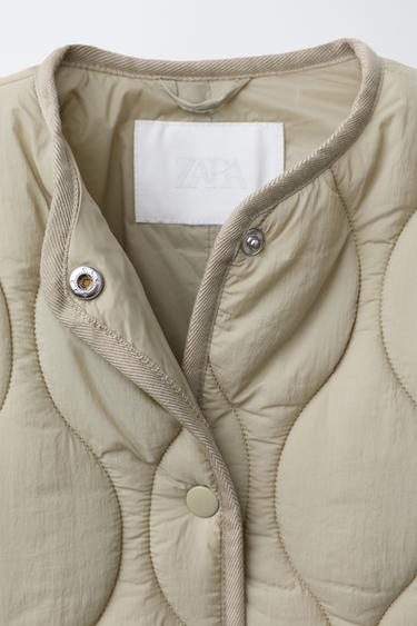 LONG QUILTED ONE-PIECE SUIT - Light green by Zara - Image 2