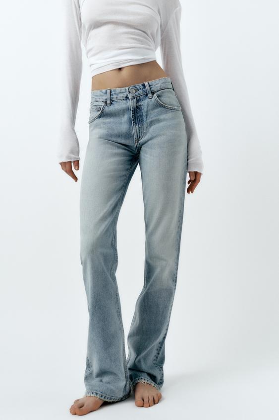 High Waisted Light Wash Straight Ankle Jeans