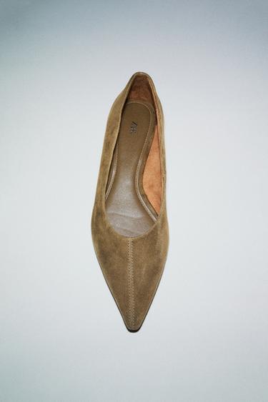 BAILARINA PUNTA SERRAJE - Verde Oliva de Zara