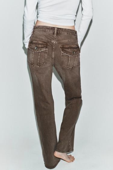 JEAN TRF BOOTCUT TAILLE BASSE - Marron de Zara - Image 4