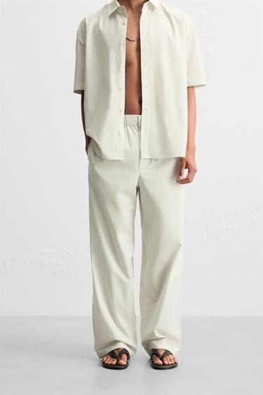 PANTALÓN ALGODÓN - CÁÑAMO RAYAS - Rayas de Zara