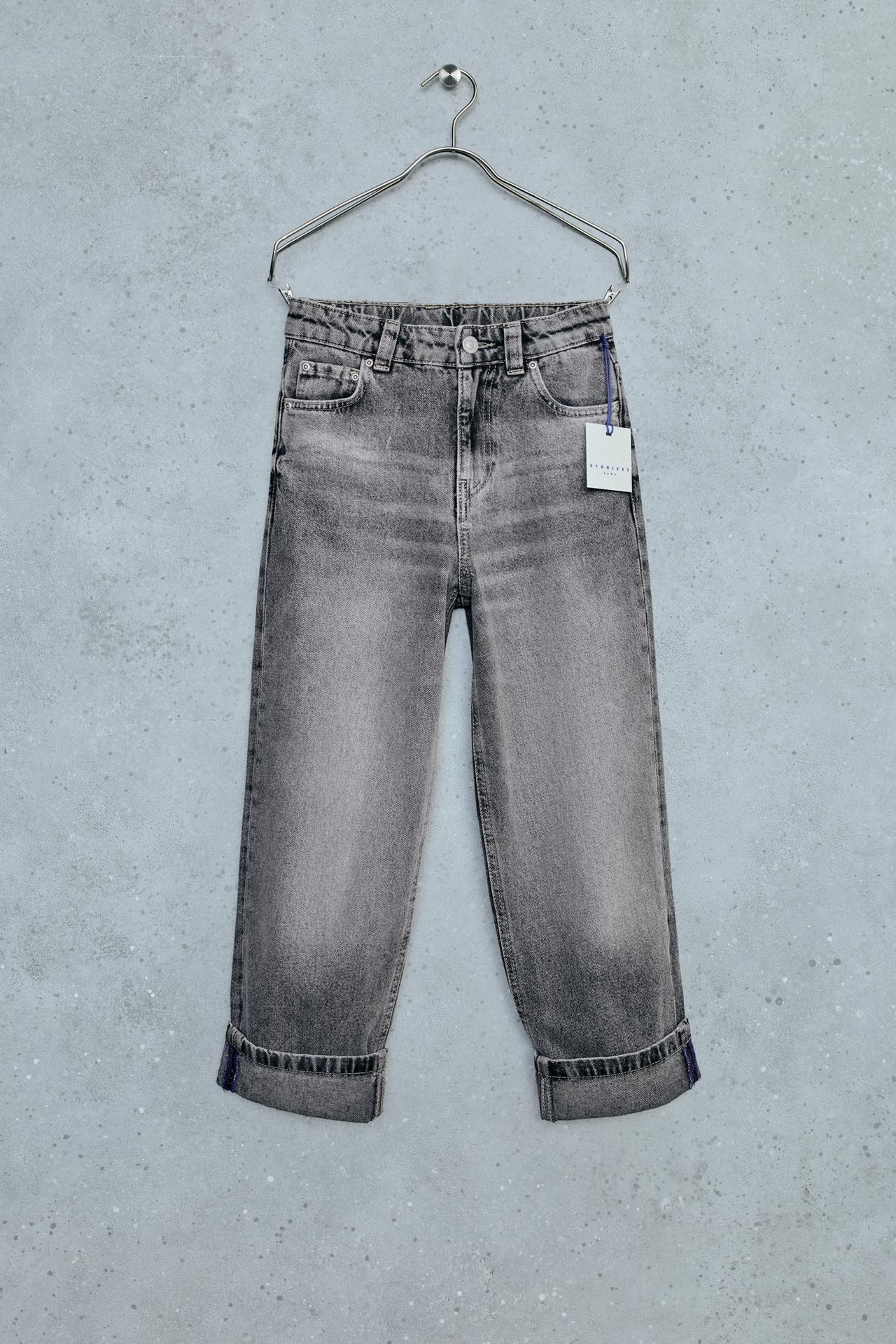 STORIESZ - LOOSE FIT CUFFED JEANS — Gray