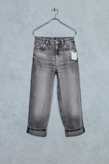 STORIESZ - LOOSE FIT CUFFED JEANS — Gray 1