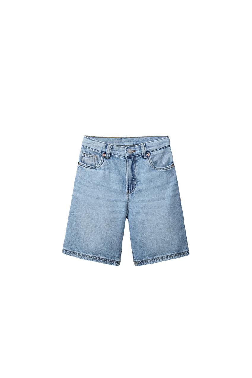 Short Baggy Zara – Jean Bleu Avec Ceinture – Taille 32 US 0 – Neuf Avec étiquette