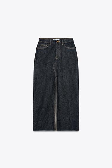 Z1975 DENIM MIDI SKIRT - Blue de Zara - Imagen 0