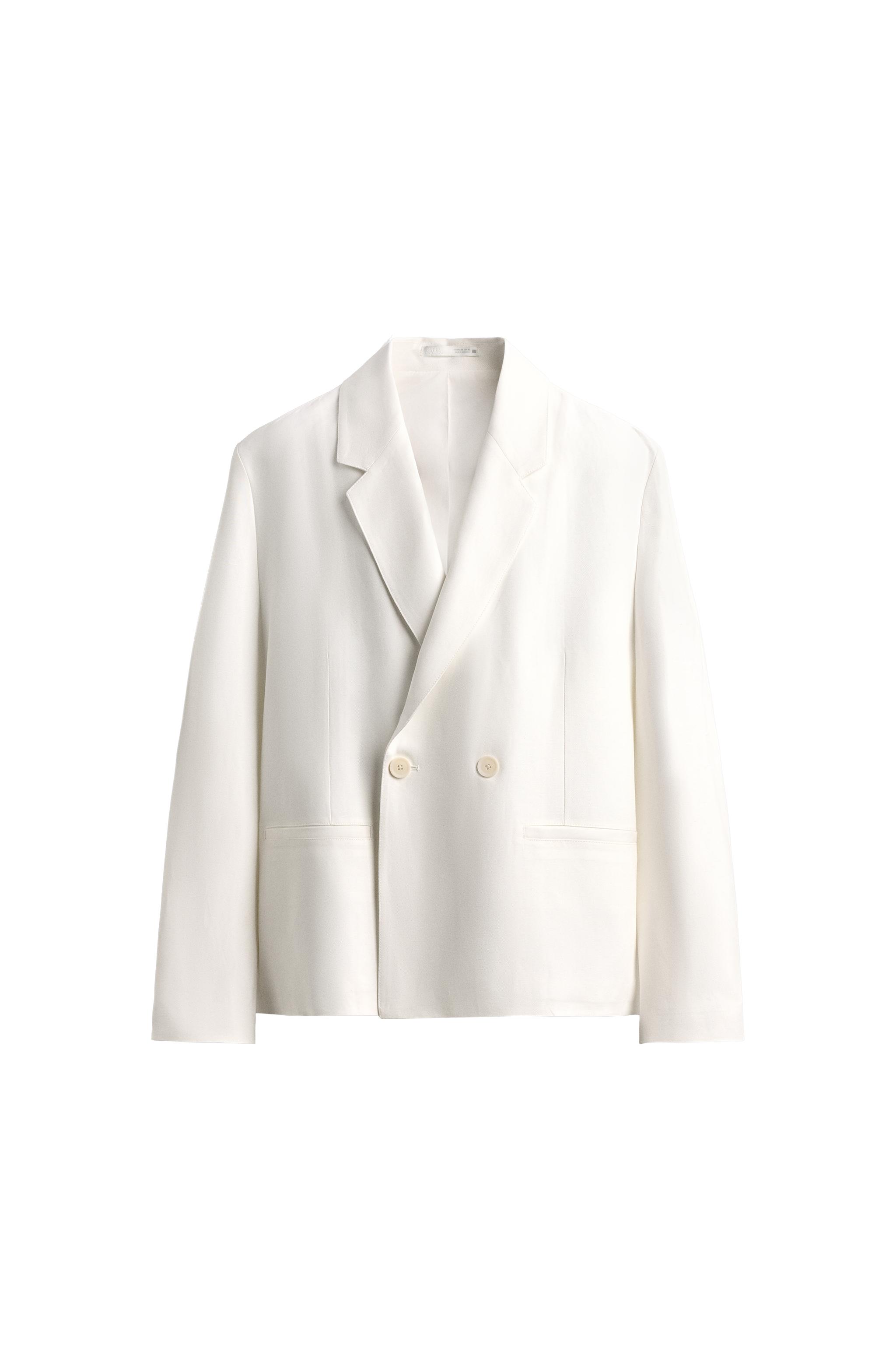 RELAXED FIT VISCOSE - LINEN SUIT BLAZER