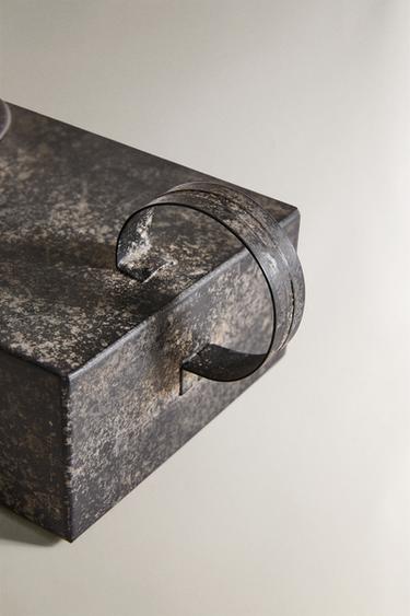 METAL TEALIGHT HOLDER WITH DRAWER - Black by Zara - Image 2