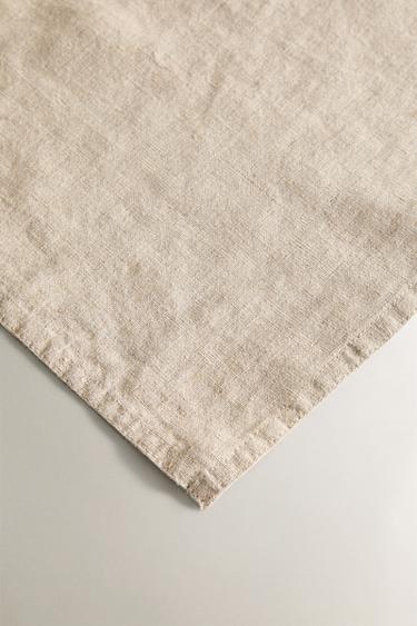 NAPPE LIN FEUILLES ROUGES NOËL - Rouge de Zara - Image 2