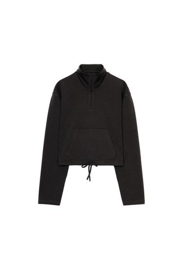 SUDADERA POLO INTERLOCK - Plomo oscuro de Zara
