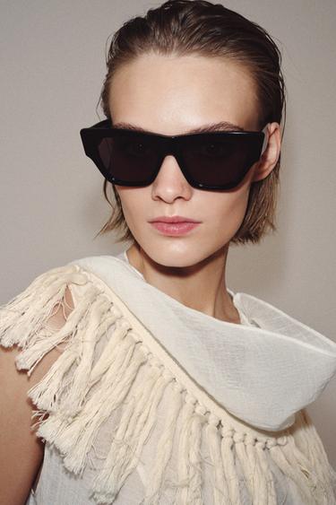 ТОП С БАХРОМОЙ — ZW COLLECTION — ЖЕЛТОВАТО-БЕЛЫЙ от Zara