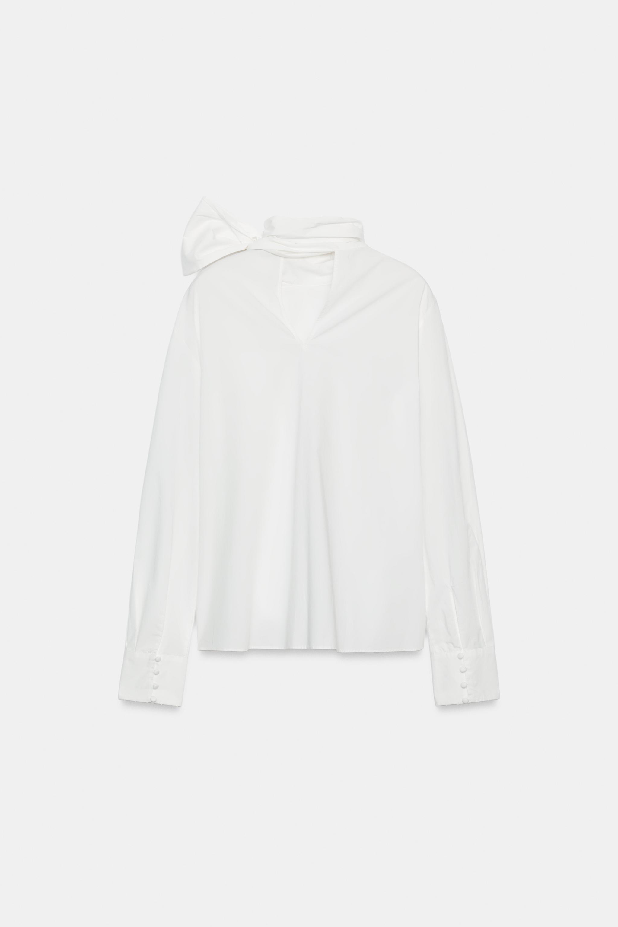 ZW COLLECTION POPLIN TIE SHIRT