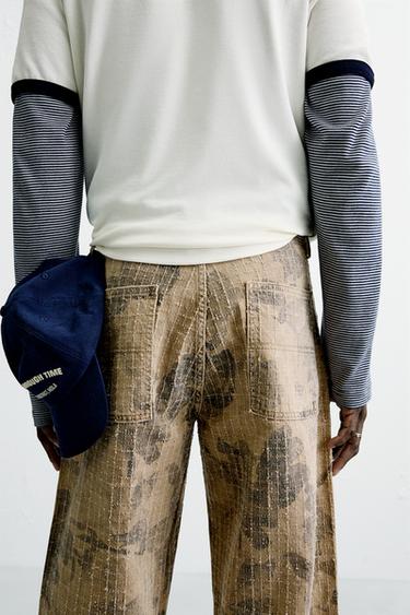 JEANS CARPINTERO BAGGY FIT - Tostado de Zara - Imagen 0