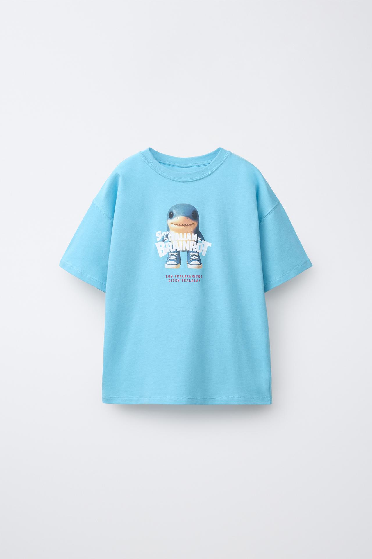SKIFIDOL ITALIAN BRAINROT™ PRINTED T-SHIRT — Blue