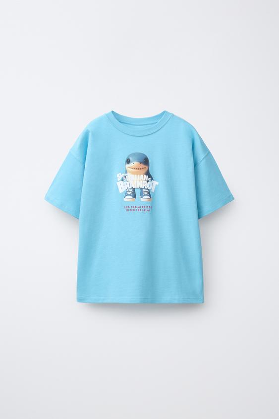 CAMISETA ESTAMPADA SKIFIDOL ITALIAN BRAINROT™ - Azul de Zara - Imagen 0