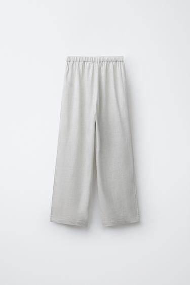 6-14 ANS/ PYJAMA CHEMISE À COL TUNISIEN - Gris chiné de Zara - Image 4