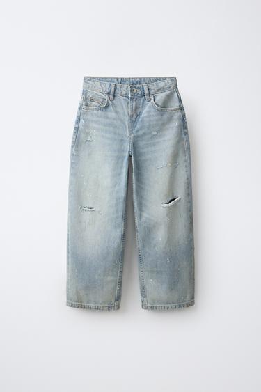 DISTRESSED BAGGY JEANS — Blue 2